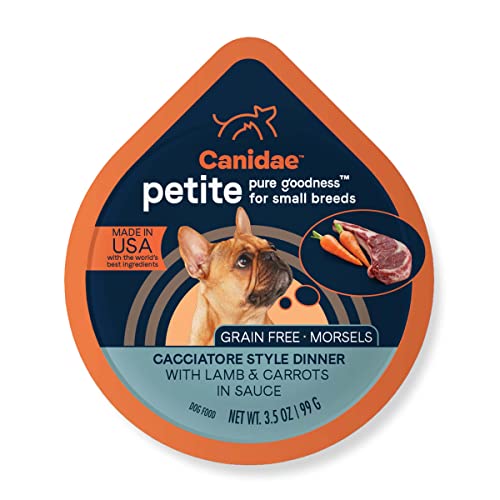Canidae PURE Petite Limited Ingredient Premium Small Breed Wet Dog Food, Lamb and Carrot Morsels in Sauce, 35 Ounce (Pack of 12), Grain Free