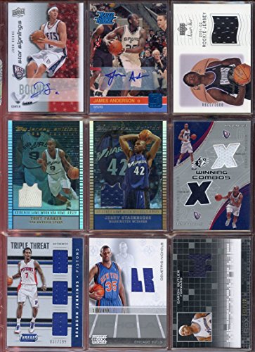NBA Basketball Card Relic Game Used Jersey Autograph Hit Lot w/ 10 Relic Autograph or Jersey Cards Per Lot – PERFECT PARTY FAVOR or GIFT for NBA Collector or Fanatic Basketball Fan !