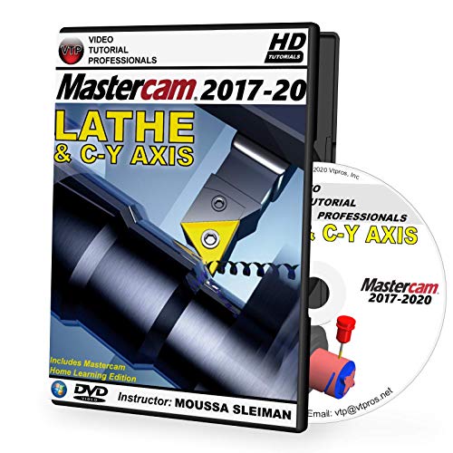 Mastercam 2017-2020 LATHE & C-Y AXIS Video Tutorial HD DVD