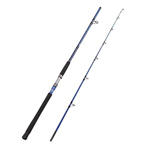 Fiblink 2-Piece Saltwater Spinning Fishing Rod Offshore Graphite Portable Fishing Rod (7-Feet) (7′ Medium Heavy)