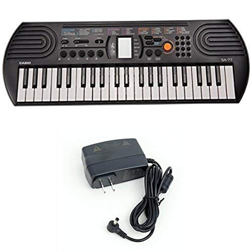 Casio SA77 44 Keys 100 Tones Keyboard bundle with Casio Power Supply