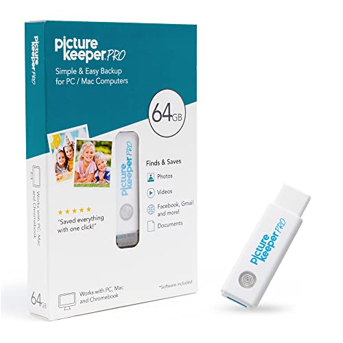 Picture Keeper PRO 64GB Smart USB Professional Storage Flash Drive for Photos, Videos, Music and Docs. More Than Just a Photo Backup Stick. for PC/MAC/Laptops/Computers | The Storepaperoomates Retail Market - Fast Affordable Shopping