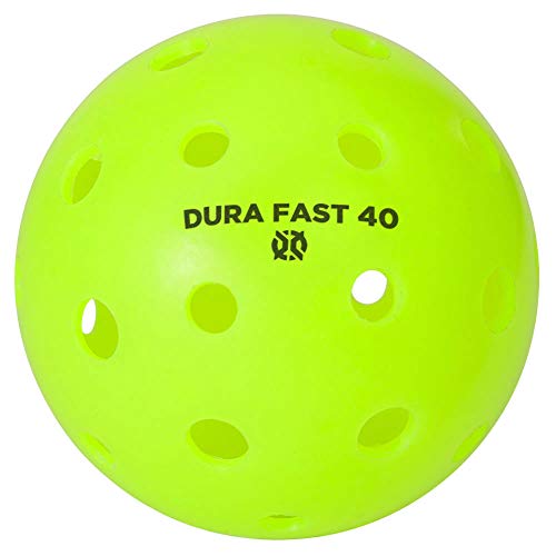 Dura Fast 40 Pickleballs | Outdoor Pickleball Balls | Neon | Pack of 6 | USAPA Approved and Sanctioned for Tournament Play
