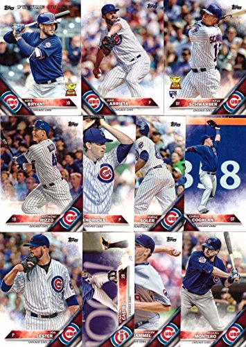 2016 Topps Series 1 & 2 & Update Chicago Cubs Baseball Card Team Set – 41 Card Set – Includes Kris Bryant, Anthony Rizzo, Javier Baez, Willson Contreras, Kyle Schwarber, Aroldis Chapman, and more!