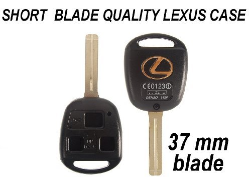 New 3 Button Key Fob Remote Shell with Blade for Lexus