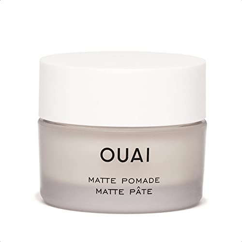 OUAI Matte Pomade. Add Hold, Texture and Separation for an Effortlessly Styled Piecey Look. Control Ends and Create a Matte Finish for Cool yet Casual Hair. Free from Parabens (1.7 Oz)