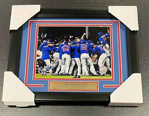 2016 CHICAGO CUBS WORLD SERIES CHAMPIONS TEAM PHOTO 8X10 FRAMED CELEBRATION