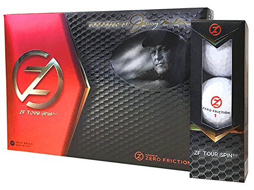 Zero Friction Tour Spin Dozen Golf Balls-12 Pack, White