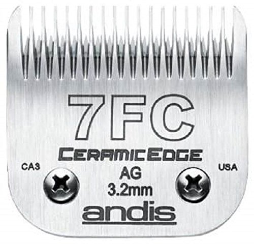 Andis Stainless Steel Pro Quality Grooming Ceramic Edge Clipper Blades Choose Size !(# 7FC Finish Blade = 3.2mm)