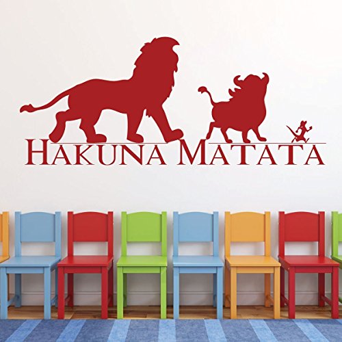 Hakuna Matata Wall Decal – Vinyl, Lion King Decor, Simba, Pumba and Timon, Good Friends, Lion King Nursery Theme, Playroom Decor, and Boys Bedroom Ideas