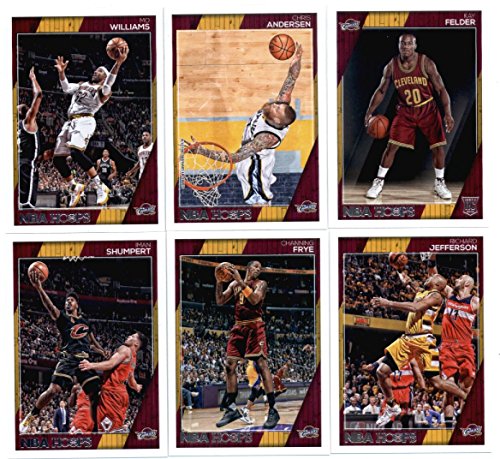 2016-17 Panini NBA Hoops Cleveland Cavaliers Team Set of 11 Cards: LeBron James(#17), Kyrie Irving(#18), Kevin Love(#19), Mike Dunleavy(#20), Tristan Thompson(#22), Channing Frye(#170), Iman Shumpert(#171), Richard Jefferson(#172), Mo Williams(#173), Chri
