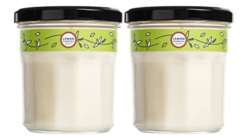 Mrs. Meyer’s Soy Aromatherapy Candle, 35 Hour Burn Time, Made with Soy Wax and Essential Oils, Lemon Verbena, 7.2 oz- Pack of 2