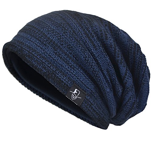 VECRY Men’s Slouch Beanie Skull Cap Long Baggy Hip-Hop Winter Summer Hat (Twill-Navy) | The Storepaperoomates Retail Market - Fast Affordable Shopping