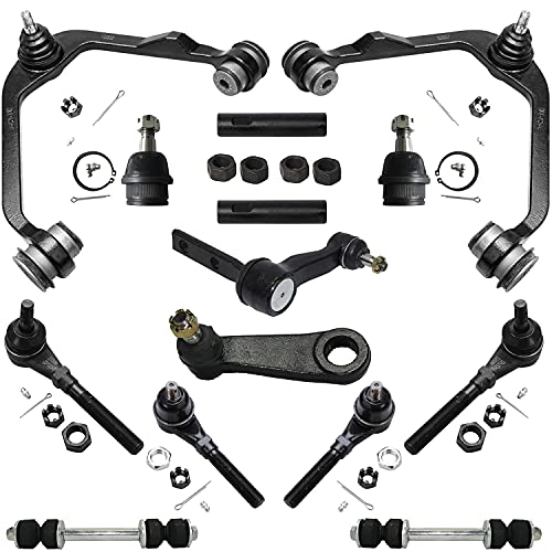 Detroit Axle – 4WD Front Upper Control Arms Tie Rods Suspension Kit Replacement for Ford Expedition F-150 F-250 Lincoln Navigator – 14pc Set