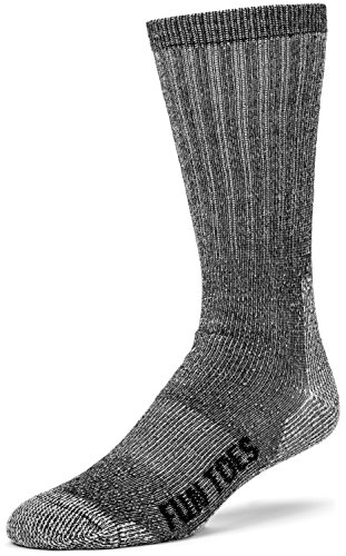 FUN TOES Socks for Men, 3 Pairs Durable Thermal Insulated 80% Merino Wool Socks Strong Warm Hiking Socks for Winter, Washable Boot Socks, Perfect for Indoor or Outdoor Sports (Black) | The Storepaperoomates Retail Market - Fast Affordable Shopping