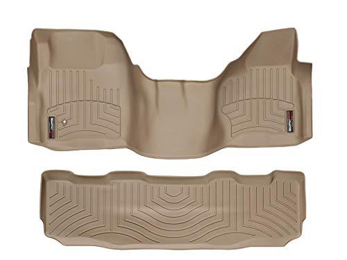 WeatherTech FloorLiner for Ford F-250/F-350/F-450/F-550 (452931-450022) – 1st Row & 2nd Row, Tan