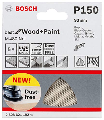 Bosch 2608621192 Sanding Sheet M480 93mm 150, Beige