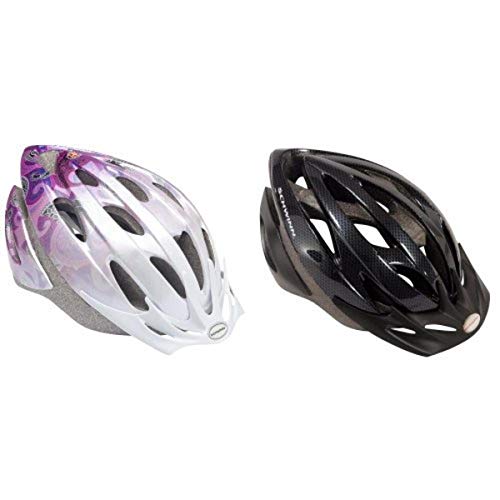Schwinn Women’s Thrasher Helmet, Pink/Purple and Schwinn Thrasher Adult Micro Bicycle black/grey Helmet (Adult) Bundle