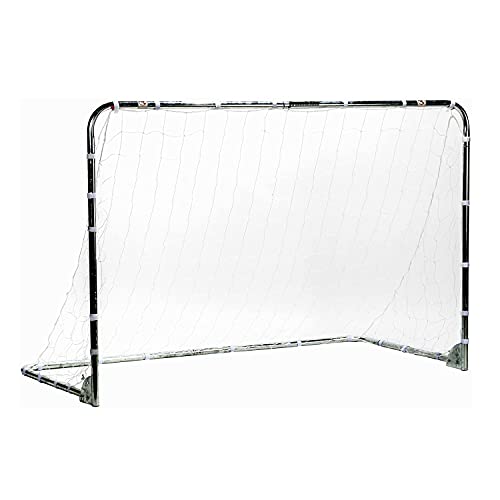 Franklin Sports Premier Steel- Folding Backyard Soccer Goal with All Weather Net – Kids Backyard Soccer Net – Easy Assembly – 12×6′ – Silver