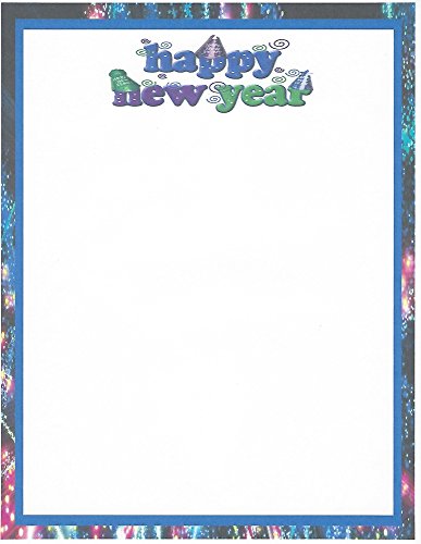 Happy New Year Hats Stationery Printer Paper 26 Sheets