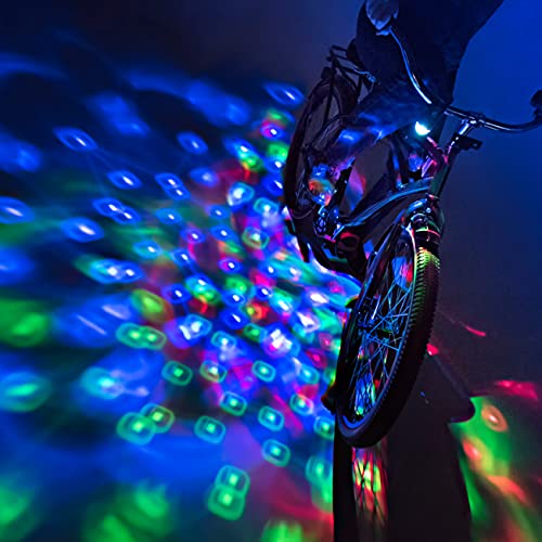 Brightz Bike Lights for Night Riding Disco Bike Light CruzinBrightz RGB Red Blue Green Cool Burning Man Lights Bicycle Lights Bikes for Men Lights for Bike Wheel Lights Bike LED Light Scooter Light