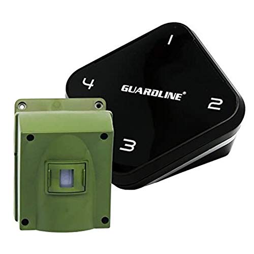 Guardline 1320 Foot Range Wireless Driveway Alarm [1 Motion Detector Alarm Sensor & 1 Receiver] Weatherproof Outdoor Security Alert System for Home & Property
