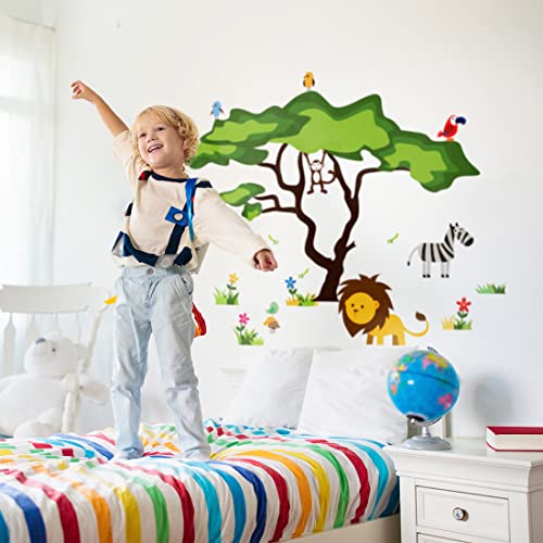 Timber Artbox Cute Safari Baby Nursery Decor – Jungle Kids Wall Decals – Animals Wall Stickers for Toddlers, Boys & Girls Room, Bedroom – Kawaii Forest Theme Daycare, Classroom & Playroom Decor | The Storepaperoomates Retail Market - Fast Affordable Shopping