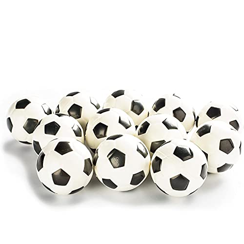 Soccer Sports Stress Balls Bulk Pack of 12 Relaxable 2″ Stress Relief Soccer Squeeze Balls – Soccer Party Favors – Ideal for Kids Birthday and Classroom Parties