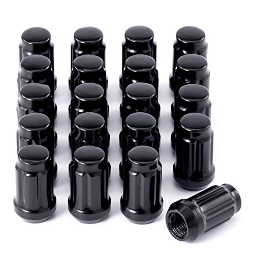 OMT M12x1.5 Lug Nuts,12×1.5mm Wheel Lug Nuts Compatible with Toyota Camry Corolla Highlander RAV4 Tacoma, Honda Accord CR-V Civic Fit, Ford Escape Focus Fusion and More, Set of 20