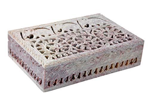 Hashcart® Trinket boxes Decorative Box – Elephant Design Box – 6x4x2 Inch, Marble Vintage Jewelry Box or Keepsake Box for Women, Handicraft Items, Great Gift for Women