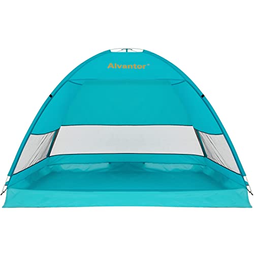 Alvantor Coolhut Beach Tent Beach Umbrella Outdoor Sun Shelter Cabana Automatic Pop Up UPF 50+ Sun shade Portable Camping Fishing Hiking Canopy Easy Setup Windproof (PATENT PENDING) 7014V 1-3 Person
