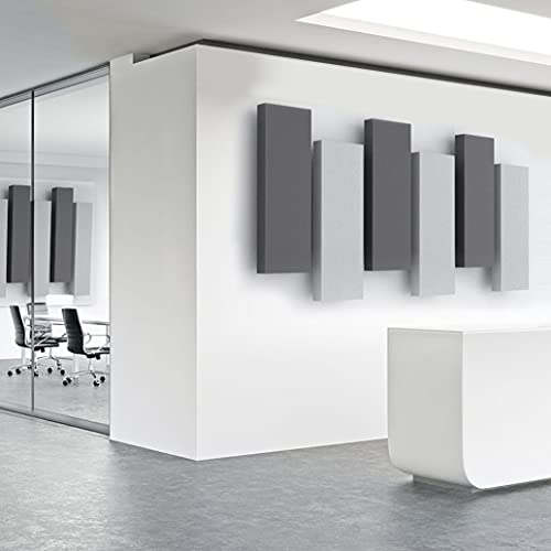 Acoustimac DMD Stagger Acoustic Panel Design Pack: 6 Pcs 6)3’x1’x2″ 3-gray & 3-charcoal