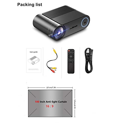 Shenboxun Mini LED LCD Projector Full Color Max 130” Mini Portable 1080P Home Cinema Theater Multimedia Projector Support HD PC USB HDMI AV VGA for Video Movie Child Games Entertainment | The Storepaperoomates Retail Market - Fast Affordable Shopping