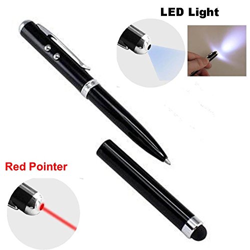 Stylus Pen, [3 Pcs] 4-in-1 Universal Touch Screen Stylus + Ballpoint Pen + Pointer + LED Flashlight for Smartphone/Tablets iPad iPhone Samsung etc + Extra Battery | The Storepaperoomates Retail Market - Fast Affordable Shopping