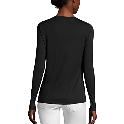 Hanes womens Sport Cool Dri Performance Long Sleeve T-shirt Shirt, Black, X-Large US | The Storepaperoomates Retail Market - Fast Affordable Shopping