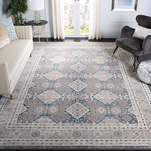 SAFAVIEH Sofia Collection 3′ x 5′ Light Grey/Beige SOF366B Vintage Oriental Distressed Non-Shedding Living Room Bedroom Accent Rug