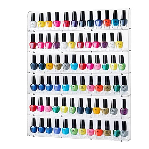 Sagler Nail Polish Rack – Acrylic Nail Polish Organizer Holds up to 102 Bottles – clear nail polish holder nail polish storage