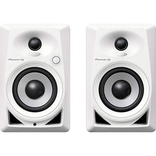 Pioneer DJ DM-40-W – 21W 4″ Two-Way Active Monitor – White (Pair)