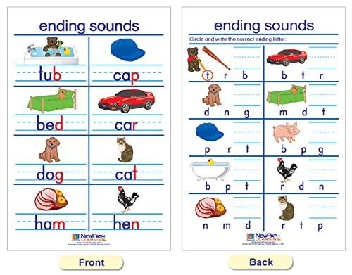 NewPath Learning Phonemic Awareness Bulletin Board Charts, Set/8 – Laminated, Double-Sided, Full-Color, 12″ x 18″ (92-0223) | The Storepaperoomates Retail Market - Fast Affordable Shopping