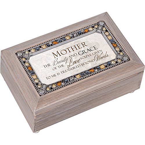 Cottage Garden Mother Beauty Grace and Love Brushed Pewter Jewelry Music Box Plays You Light Up My Life