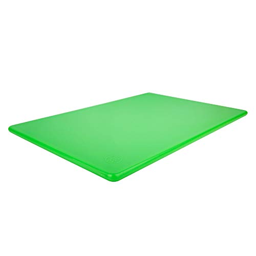 Thirteen Chefs Cutting Boards for Kitchen – 18 x 12 x .5″ Green Color Coded Plastic Cutting Board with Non Slip Surface – Dishwasher Safe Chopping Board