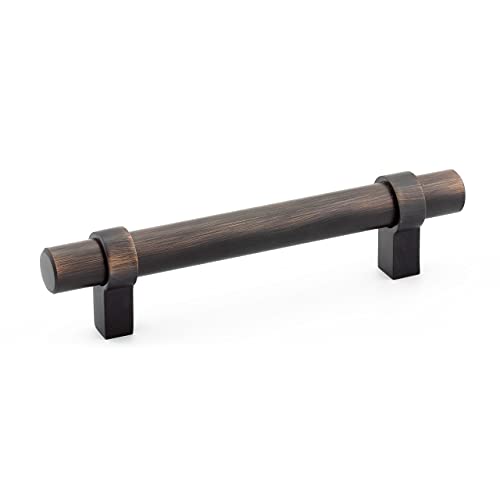 Richelieu Hardware BP501696BORB Traditional Forged Iron Pull-1107, 96 mm, Brushed Oil-Rubbed Bronze