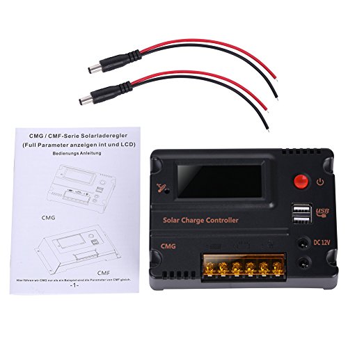 GHB 20A 12V 24V Solar Charge Controller Auto Switch LCD Solar Panel Battery Regulator Charge Controller Overload Protection Temperature Compensation | The Storepaperoomates Retail Market - Fast Affordable Shopping