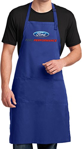 Mens Ford Performance Full Length Apron with Pockets, Royal