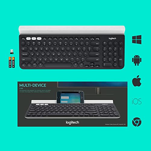 Logitech K780 Multi-Device Wireless Keyboard for Computer, Phone and Tablet – FLOW Cross-Computer Control Compatible – Speckles | The Storepaperoomates Retail Market - Fast Affordable Shopping
