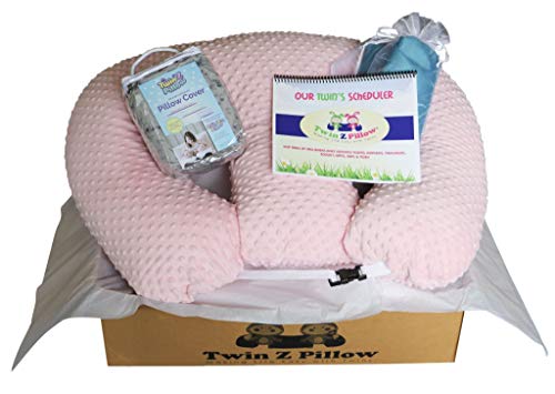 Twin Z Pillow Twin Silver Gift Set – 1 1 Pink Cover + 1 Grey Cover + Travel Bag + Twin Scheduler