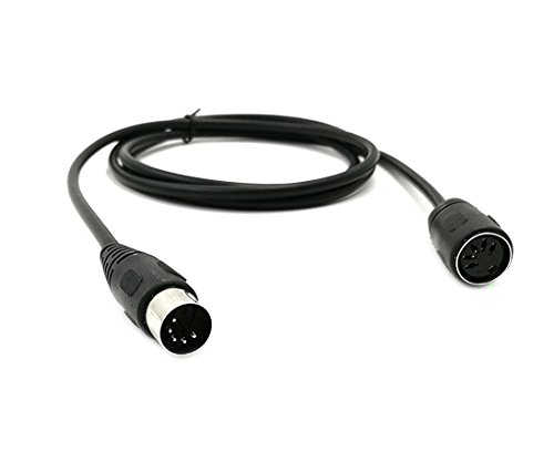 SinLoon 59inch MIDI Din Extension Cable,MIDI 5-Pin DIN Male to Female Audio MIDI/at Adapter Cable for MIDI Keyboard (Synthesizer, Organ, Electric Piano, MIDI Guitar (D5P M-F,1.5meter)