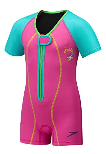 Speedo Unisex-Child UV Thermal Swimsuit Begin to Swim UPF 50 , Berry, 4T (Toddler)