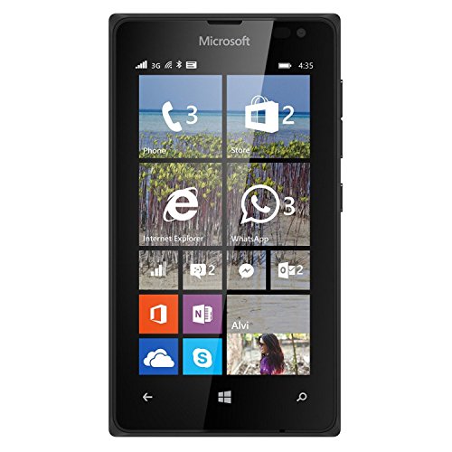 Microsoft Nokia Lumia 435 8GB Unlocked GSM Windows 8.1 Touchscreen Smartphone Black (International version, No Warranty)