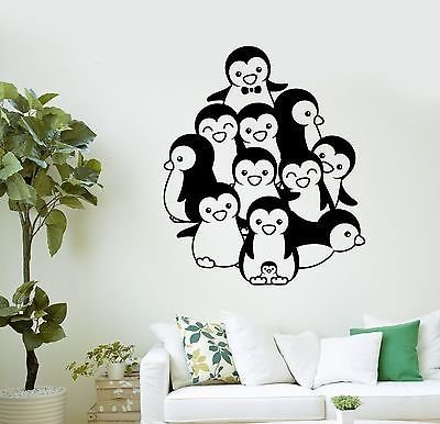 V-studios Wall Decal Cute Penguins Zoo for Kids Room Decor Art Vinyl Stickers VS2943